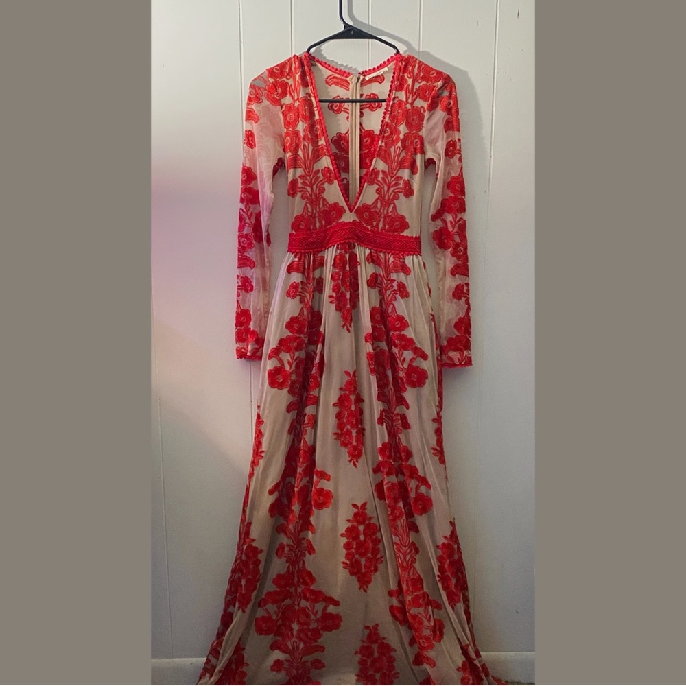 Rare For Love and Lemons Barberry Temecula Maxi Dress Size XS